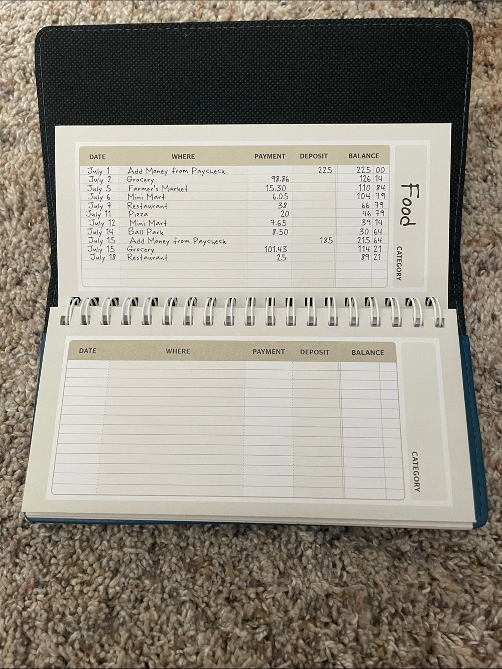 Financial Peace University Envelope System Checkbook Register Binder
